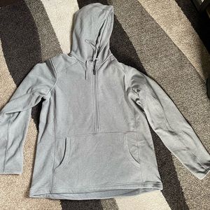 Womens gray quarter zip hoodie